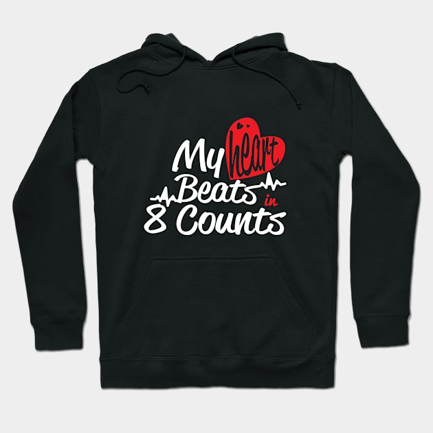 Cheerleader - My Heart Beats In 8 Counts Hoodie by Kudostees